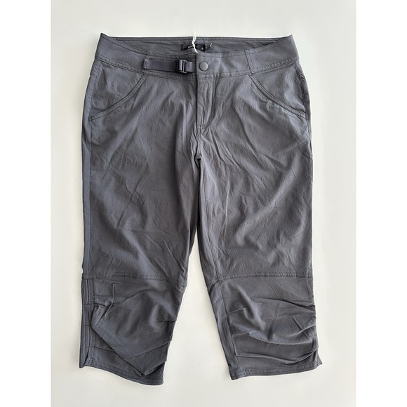 Prana Pants Womens 8 Gray Cinch 3/4 Length Knicker Hiking Climbing Travel - Picture 1 of 9